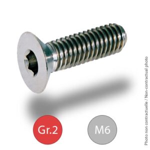 Titanium bolts - DIN 7991 - M6 - Grade 2