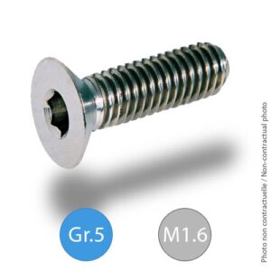 Titanium bolts - DIN 7991 - M1.6 - Grade 5