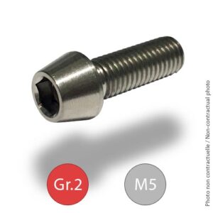 Titanium tapered socket head screw -M5 - Grade2