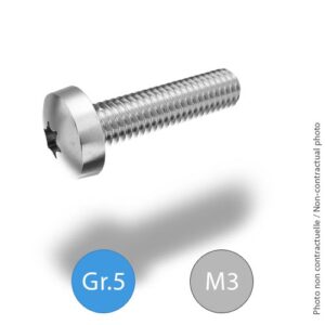 Titanium bolts - ISO 14583 - M3 - Grade 5