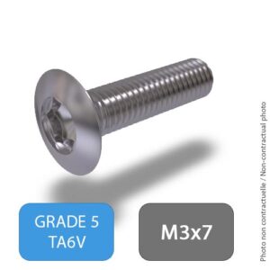 titanium bolt - ISO14585 - Grade 5 - M3x7