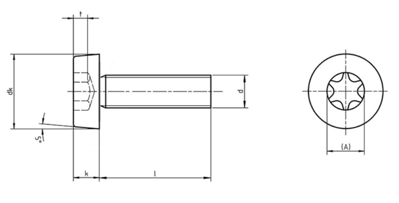 VIS TITANE ISO14580 – GRADE 5/TA6V – M5x12 – Image 2