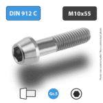 VIS TITANE DIN 912 CONIQUE – GRADE 5/TA6V – M10×55 (F=32)